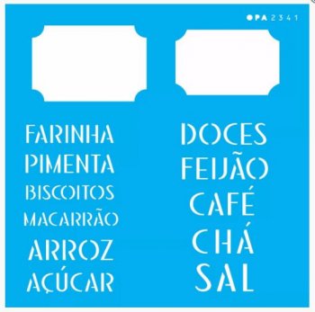 Stencil Tag Alimentos 14X14
