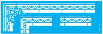 Stencil Moldura Cantoneira I 10x30