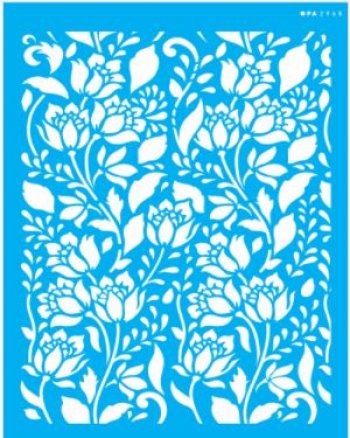 Stencil Estamparia Flores Bauer e Ramos 20x25